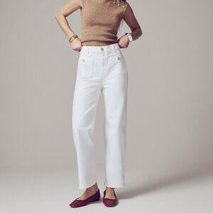 J. Crew Sailor slim wide-leg jean in white